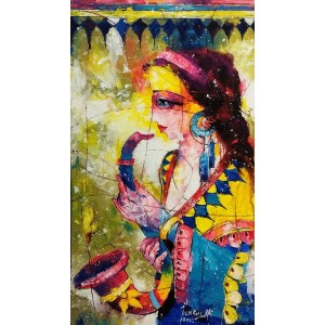 Janisar Ali, 12 x 24 Inch, Acrylic On Canvas, Figurative Painting, AC-JNA-069